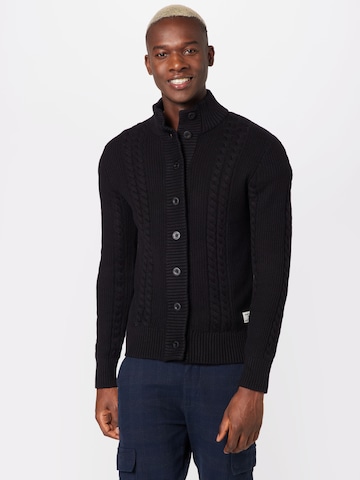 JACK & JONES Strickjacke 'TED' in Schwarz: predná strana