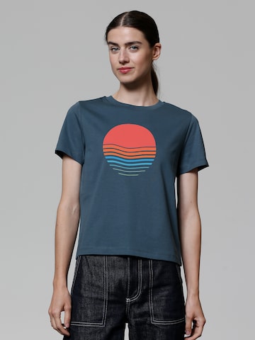 Watapparel Shirt 'Abstract 03' in Blau: Vorderseite