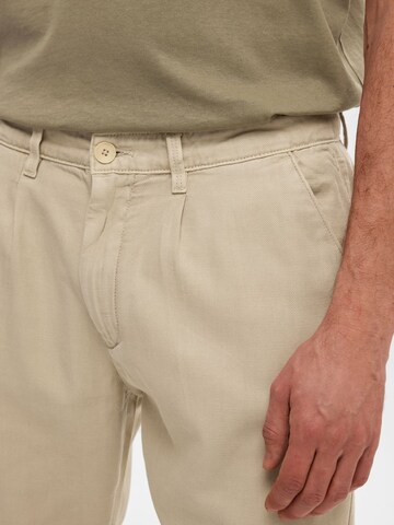 Effilé Pantalon chino 'Jax' SELECTED en beige