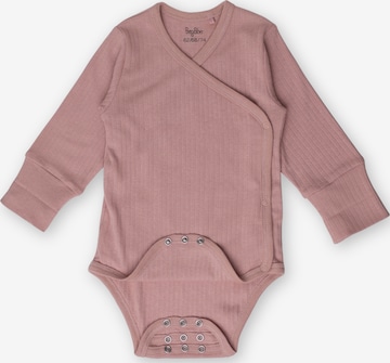 BergBiber Strampler/Body 'Niko' in Pink: Vorderseite