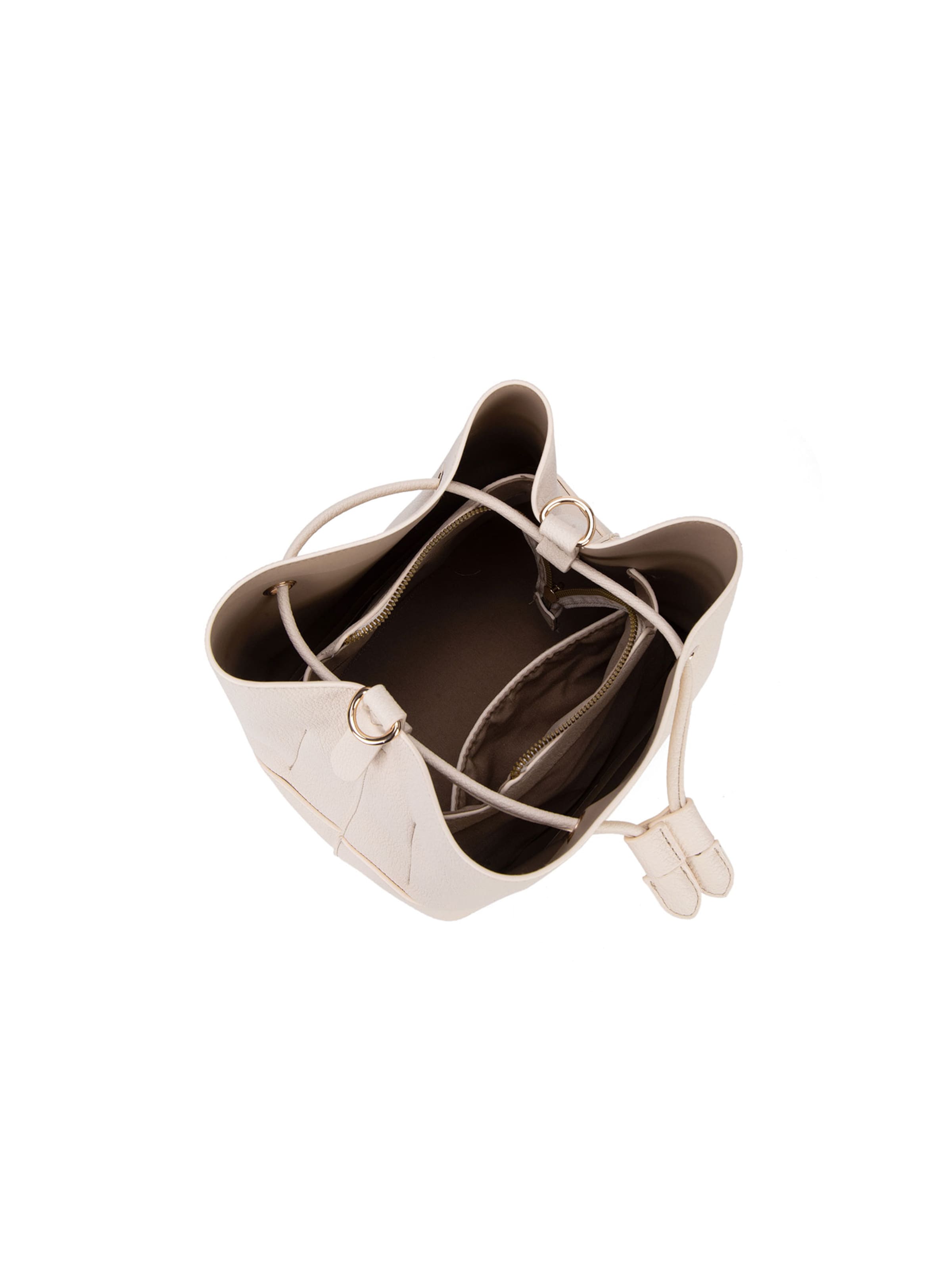 Borsa a mano 'Borsa a Mano Donna Vegan Leather con Coulisse e Tracolla Rimovibile' di Diana&Co. in marrone