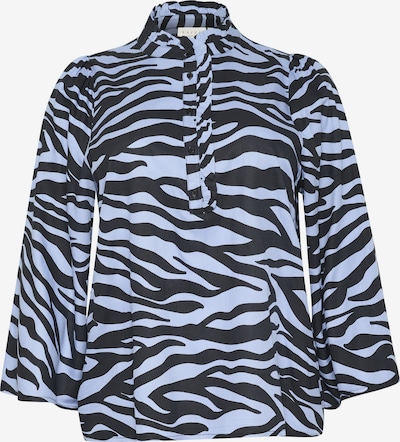 KAFFE CURVE Bluse 'Olena' in himmelblau / schwarz, Produktansicht