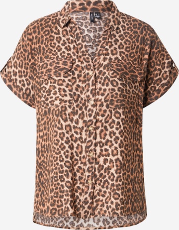 Chemisier 'VMBumpy' VERO MODA en marron : devant