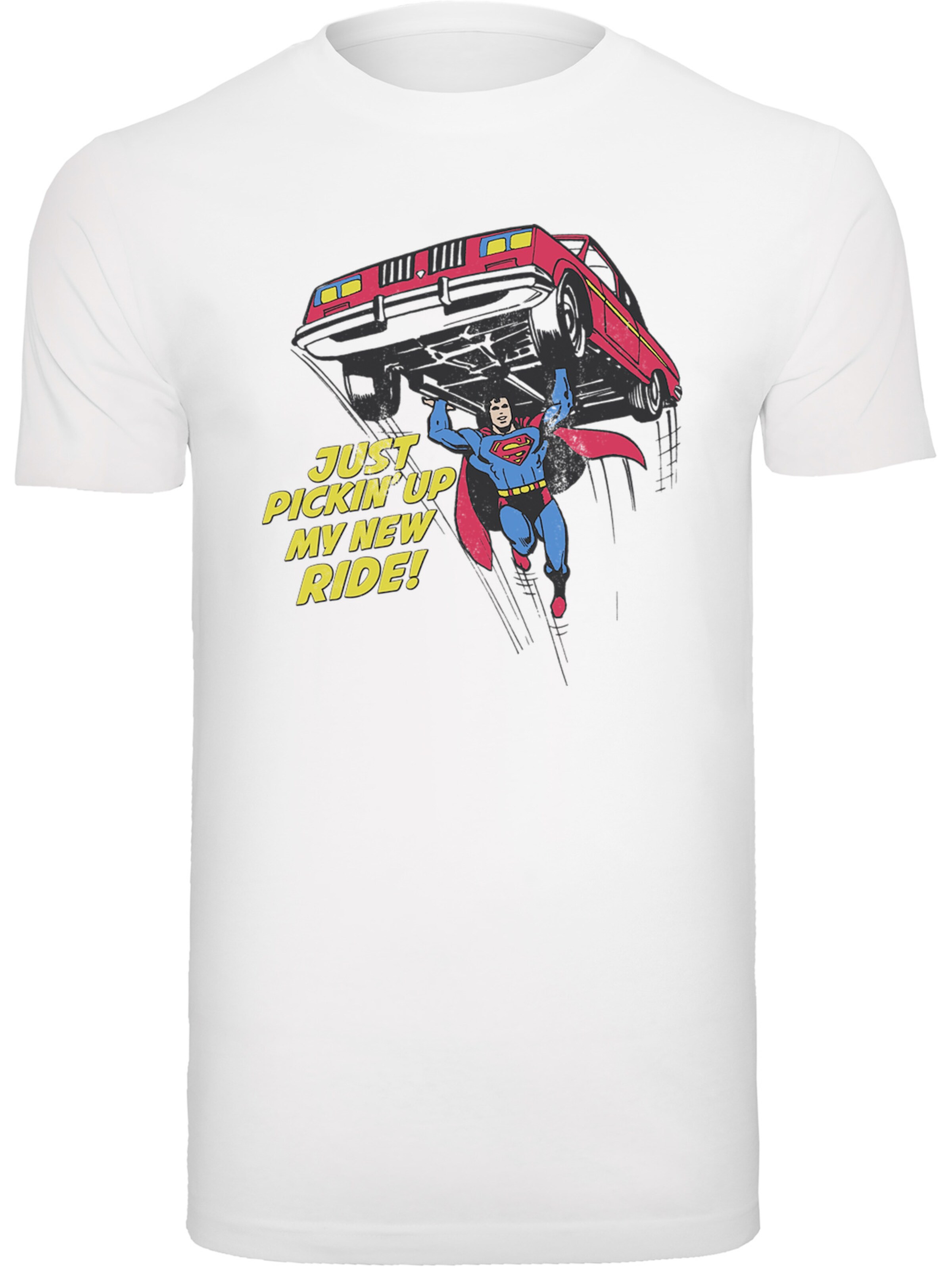 F4NT4STIC Shirt 'Superman New Ride' in White: front
