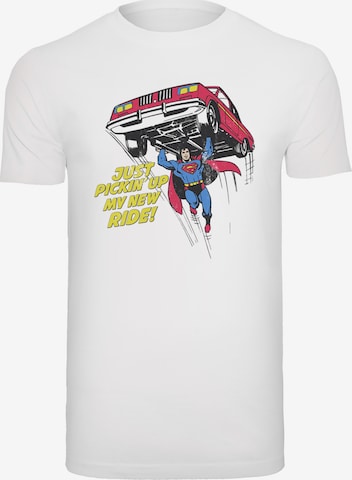 F4NT4STIC Shirt 'Superman New Ride' in White: front