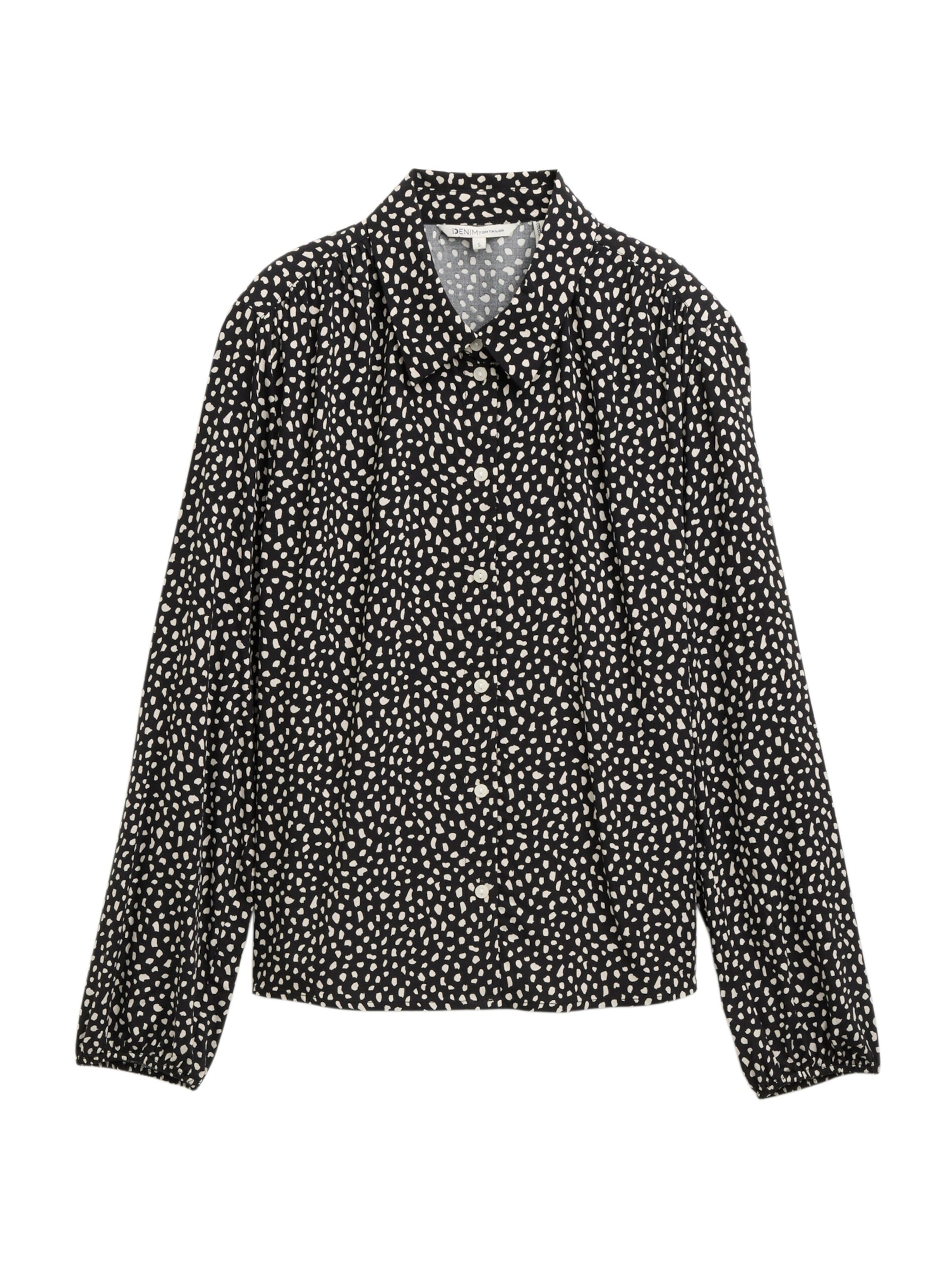 TOM TAILOR DENIM Bluza | črna barva: sprednja stran