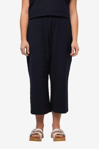 Ulla Popken Wide leg Broek in Blauw: voorkant