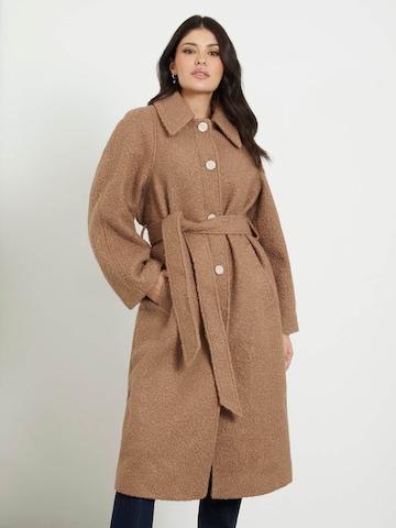 GUESS Between-Seasons Coat in Brown: front