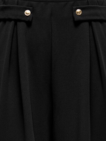 ONLY Wide Leg Bukser med lægfolder 'ONLSania' i sort