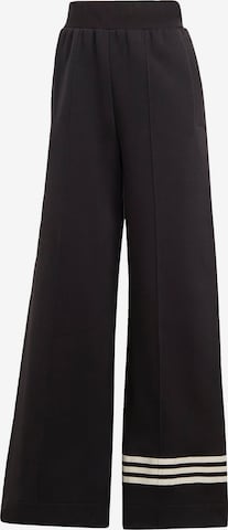 ADIDAS ORIGINALS Wide leg Workout Pants 'Adicolor Neuclassics' in Black: front