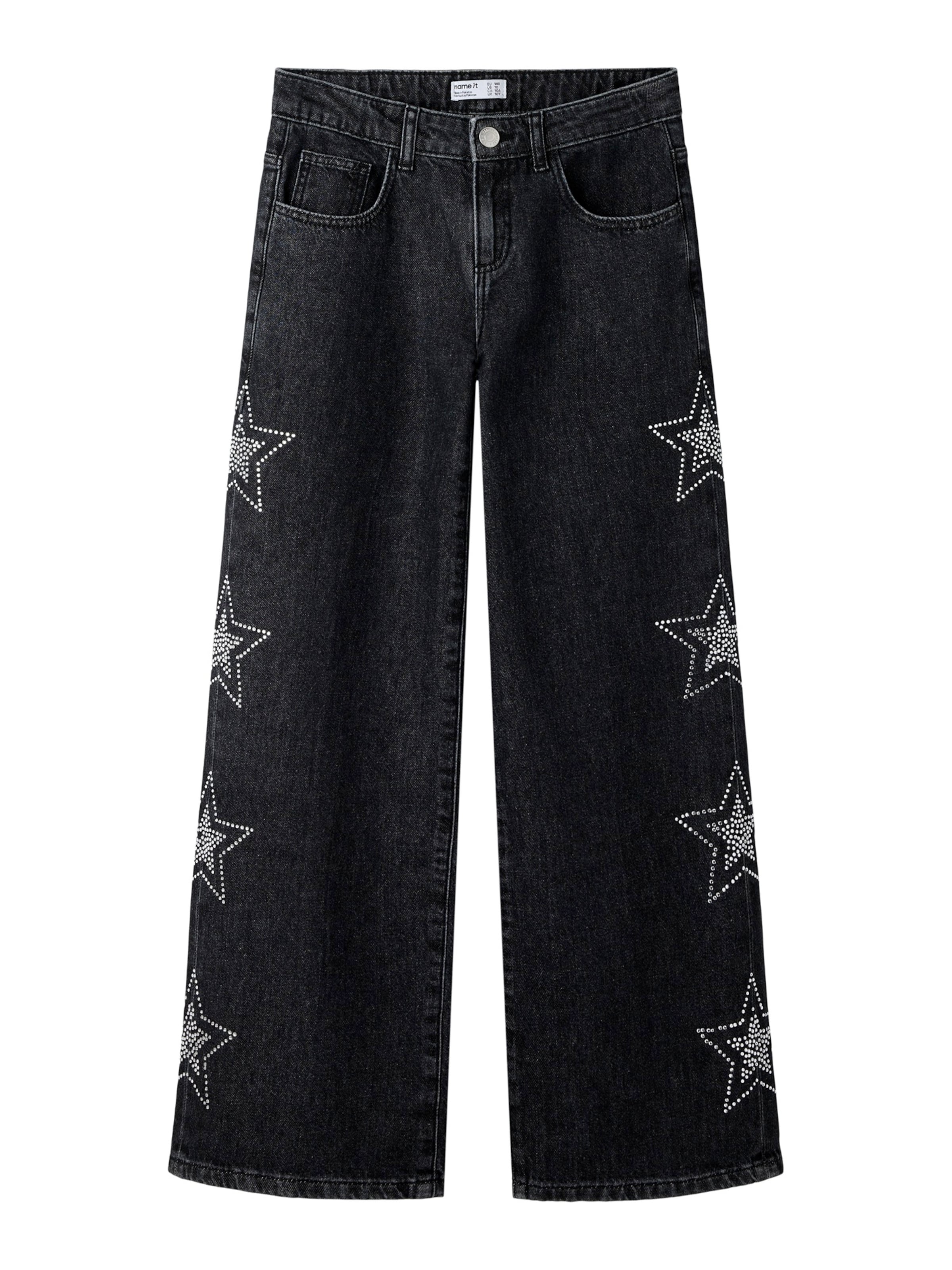 NAME IT Wide leg Τζιν 'NKFROSE' σε γκρι: μπροστά
