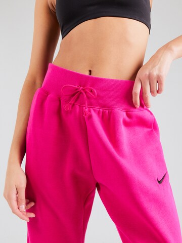 Nike Sportswear Tapered Trousers 'PHOENIX FLEECE' in Pink