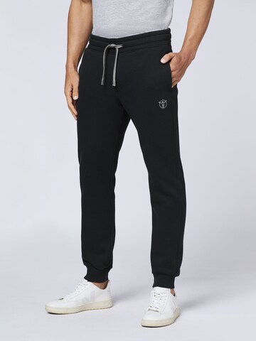 CHIEMSEE Tapered Pants in Black: front