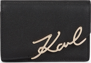 melns Karl Lagerfeld Naudas maks: no priekšpuses
