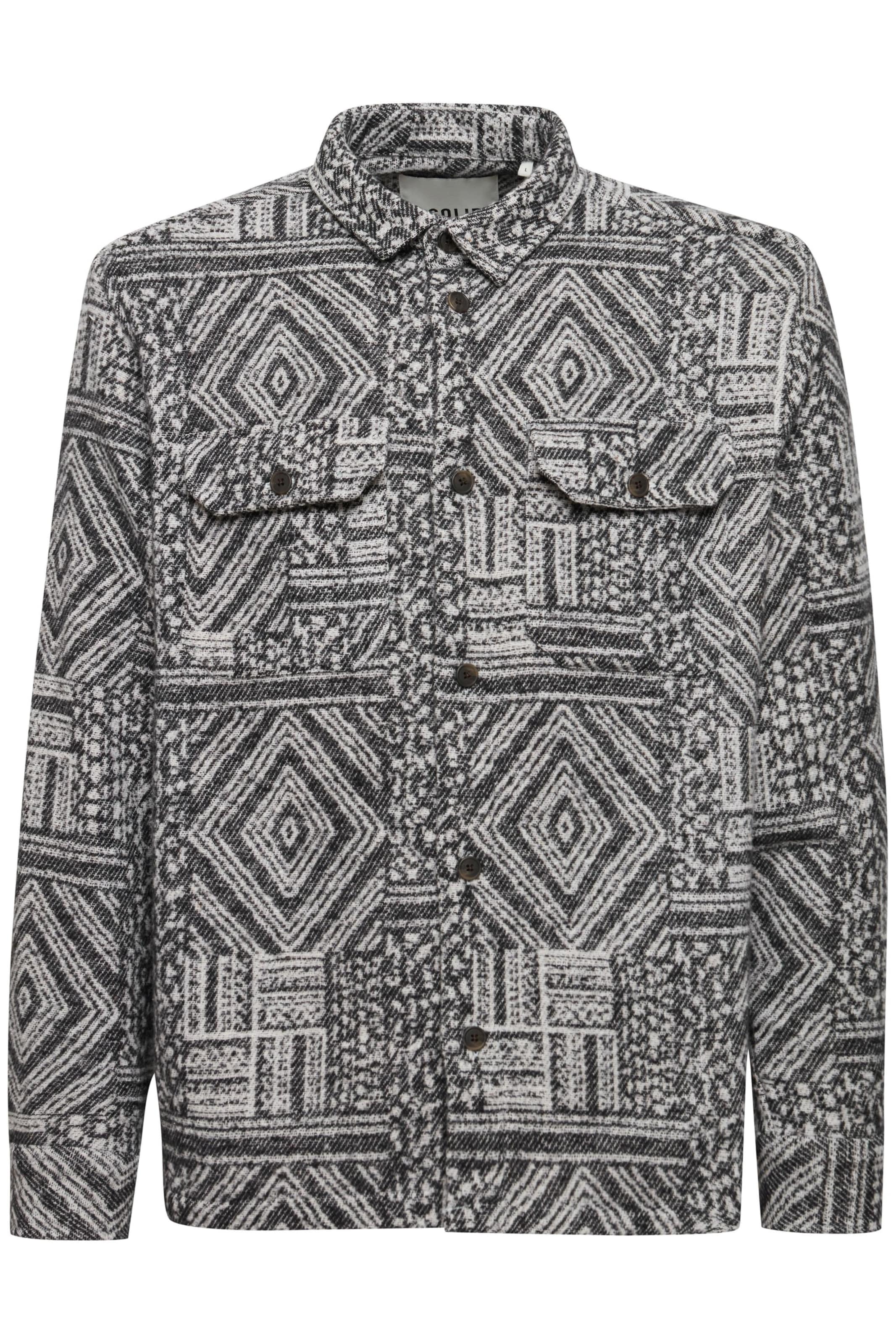 !Solid Regular fit Overhemd in Grijs: voorkant