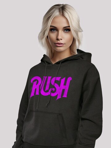 F4NT4STIC Sweatshirt 'Rush Rock Band Distressed Logo' in Zwart
