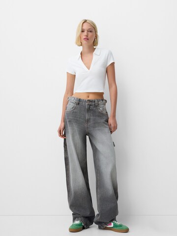 Wide leg Jeans di Bershka in grigio