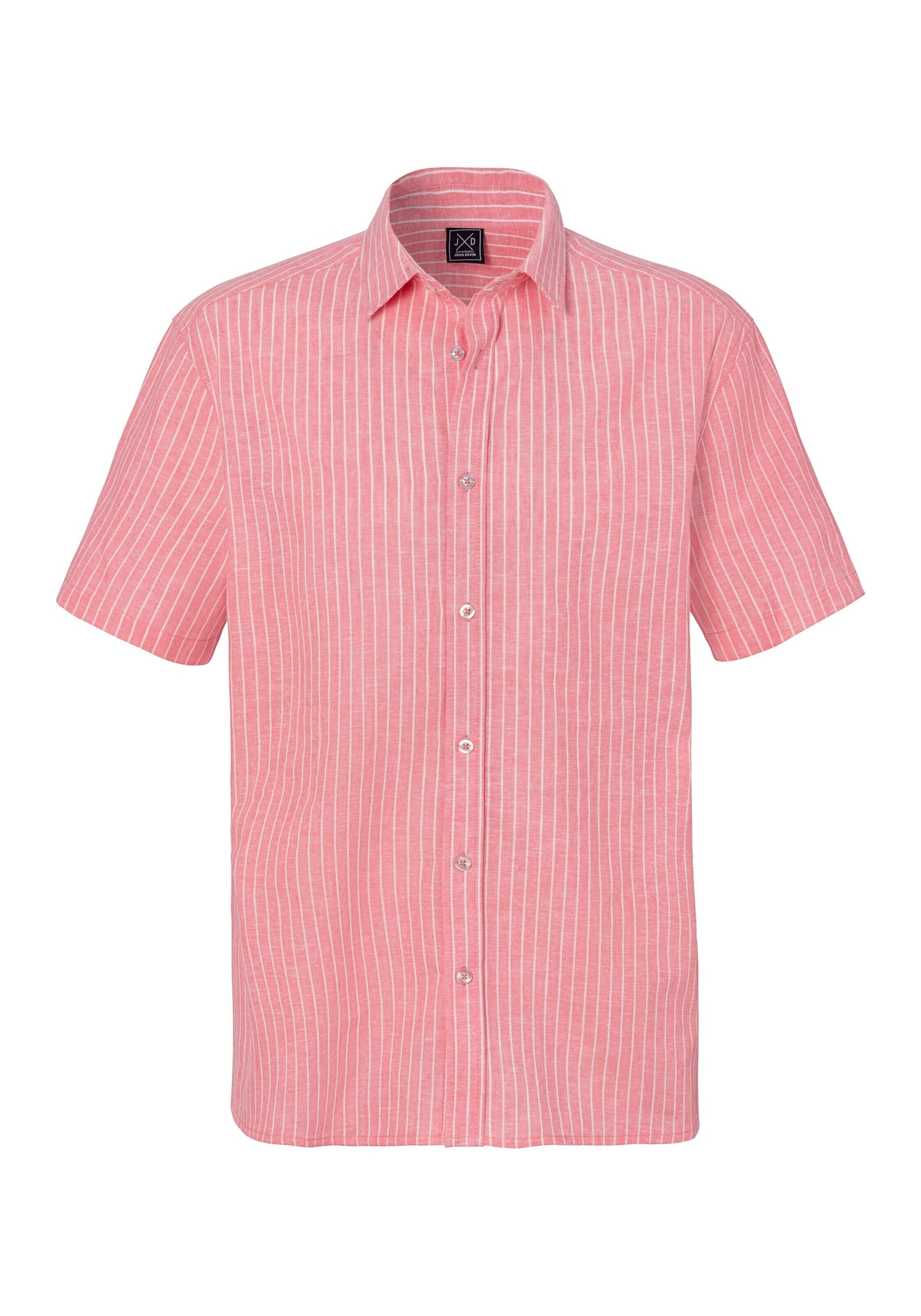 JOHN DEVIN Regular fit Button Up Shirt in Red: front