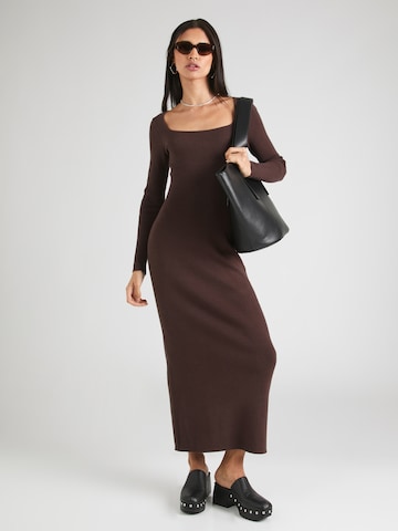 Abercrombie & Fitch Knitted dress in Brown