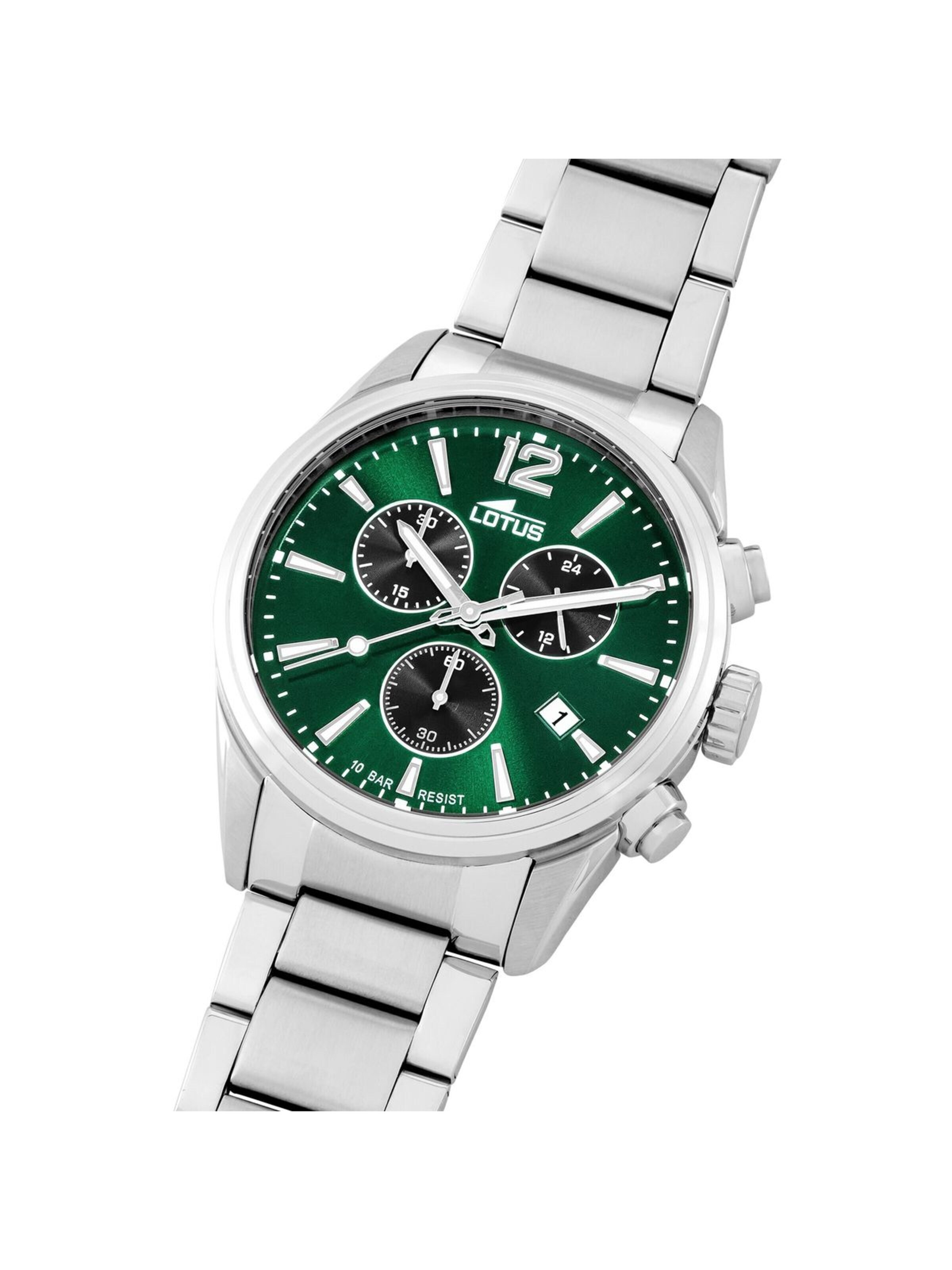 Lotus Analoog horloge in Groen