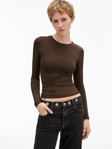 Pull&Bear Shirt in Brown: front
