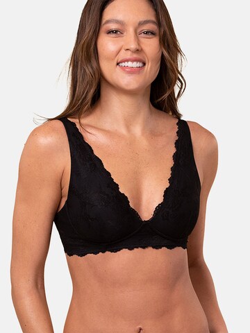 Royal Lounge Intimates Bralette ' Royal Dream mit Spitze ' in Schwarz: predná strana