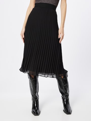 DKNY Rok 'PULL ON PLEATED MAXI SKIRT' in Zwart: voorkant