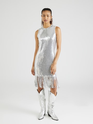 Derhy Cocktail Dress 'DALILA' in Silver: front
