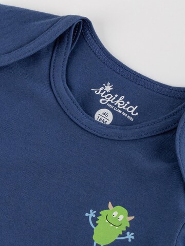 SIGIKID Romper/Bodysuit 'Body, langarm Classic Baby' in Blue