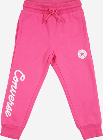 CONVERSE - Tapered Pantalón en rosa: frente