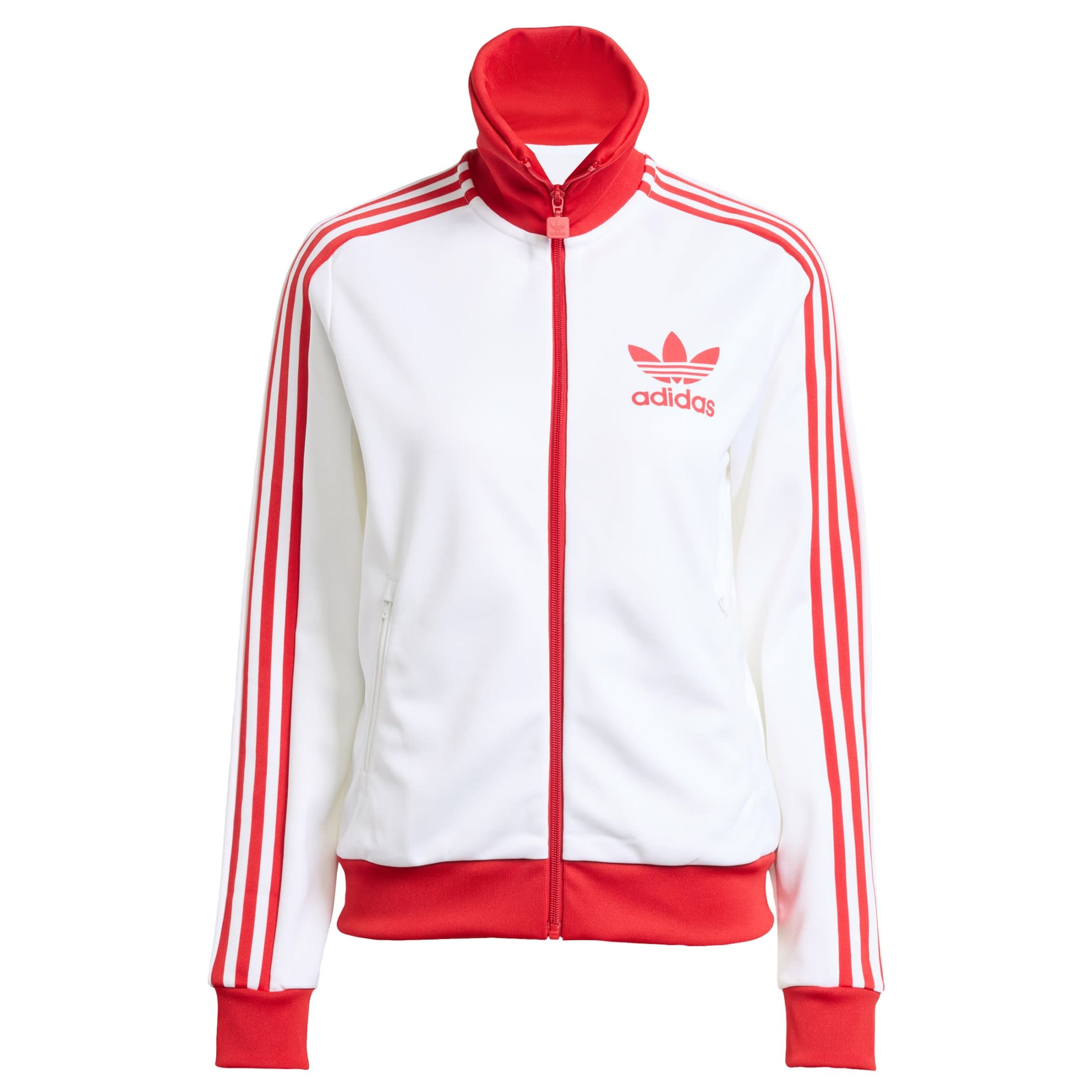 Veste de survêtement 'Beckenbauer' ADIDAS ORIGINALS en blanc : devant
