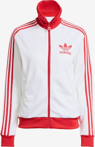 ADIDAS ORIGINALS - Sudadera con cremallera 'Beckenbauer' en blanco: frente