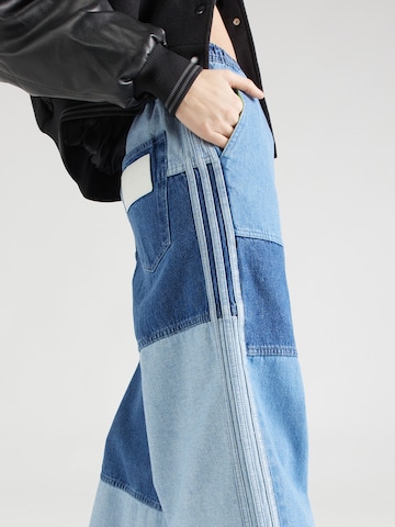 ADIDAS ORIGINALS Wide Leg Jeans 'KSENIA SCHNAIDER' in Blau