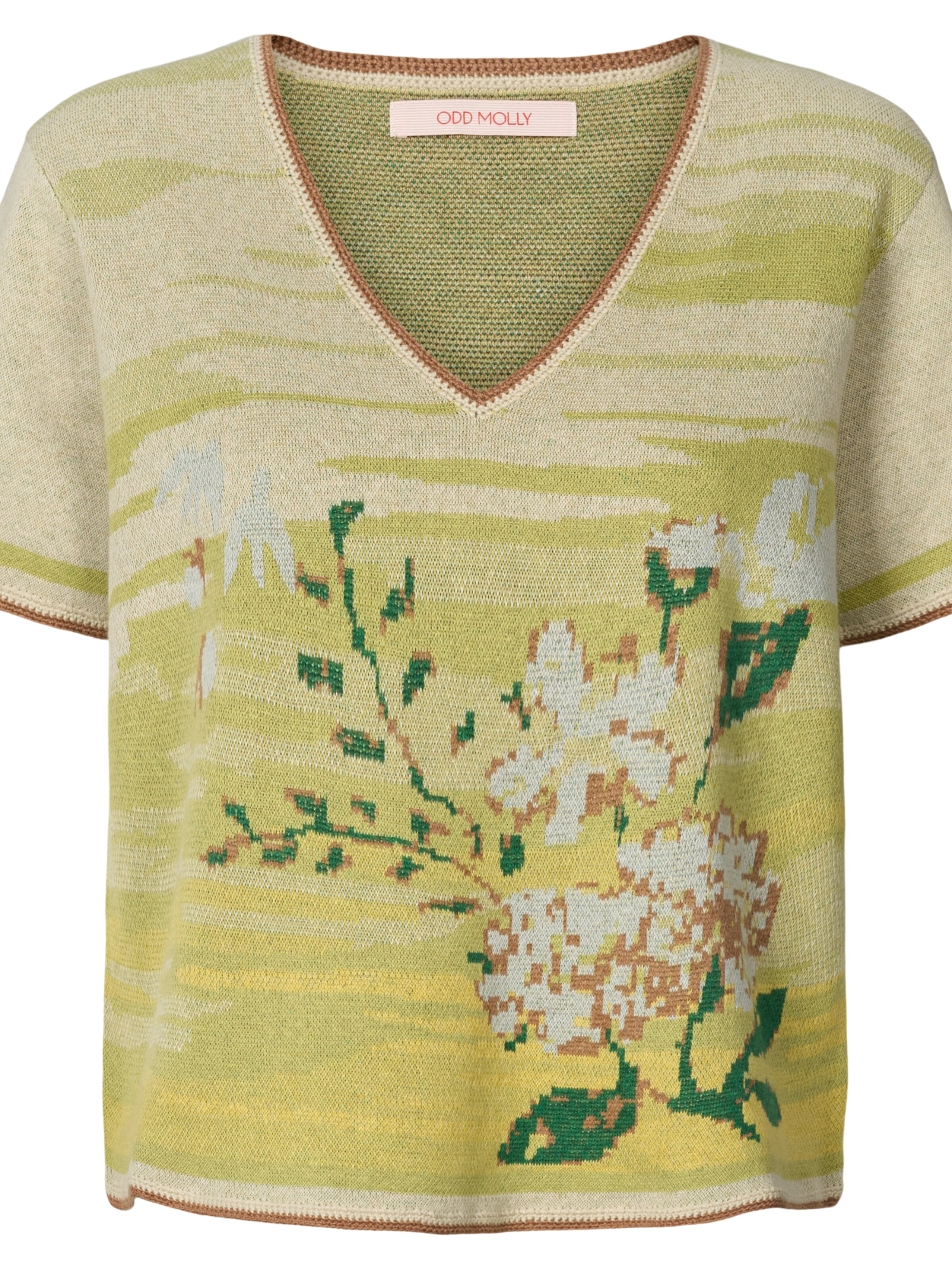 Odd Molly Shirt 'Sunset' in Grün: Vorderseite