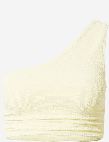 Bustier Hauts de bikini sport aim'n en jaune : devant