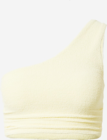 aim'n Bralette Athletic Bikini Top in Yellow: front
