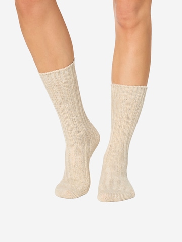 Nur Die Sokken ' Woll Socken ' in Beige: voorkant