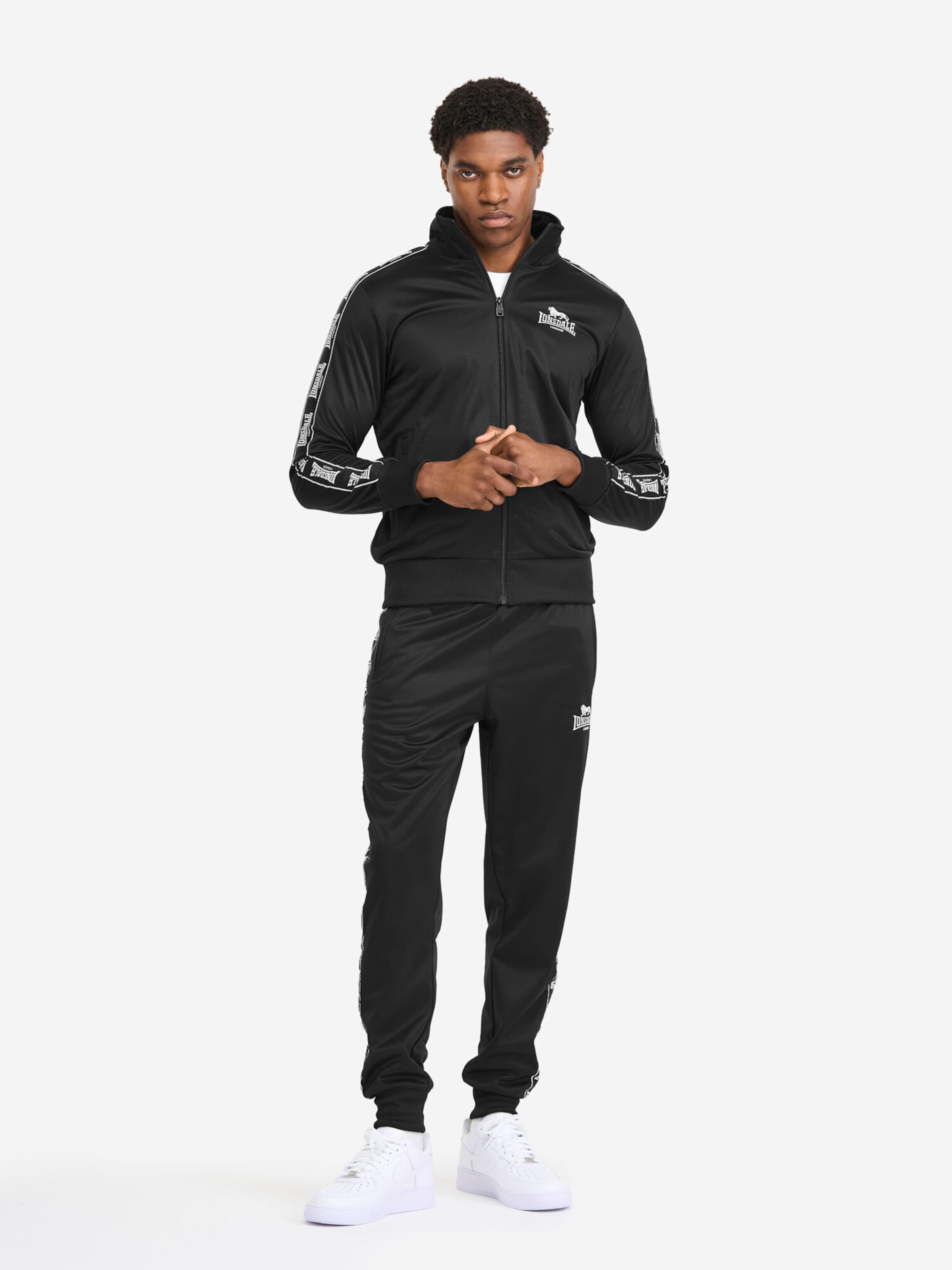 juoda LONSDALE Treniruočių kostiumas