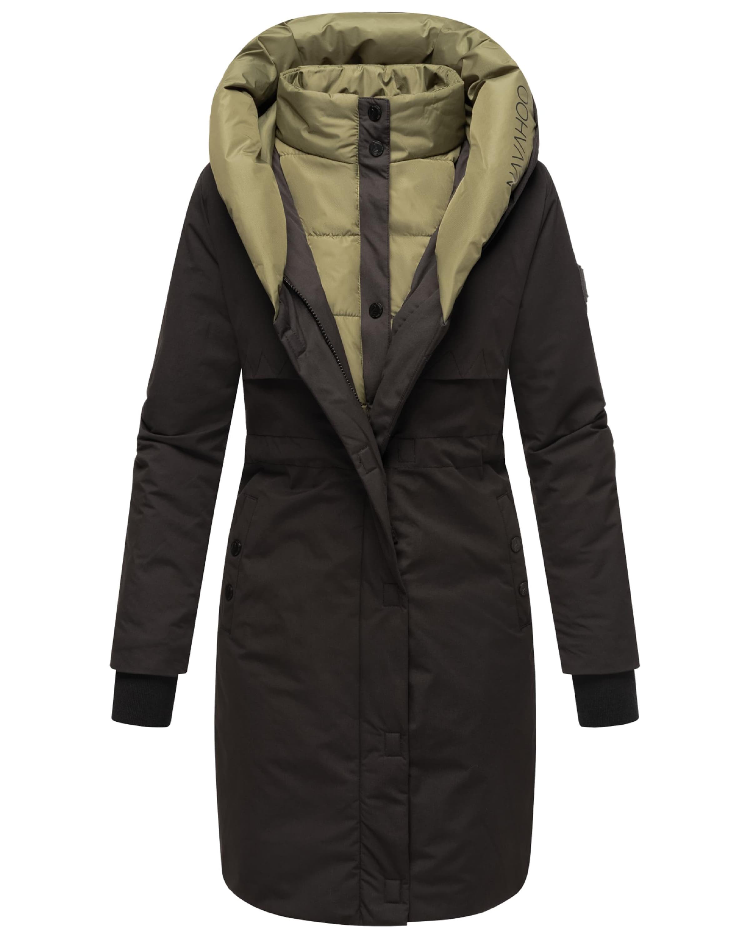 NAVAHOO Mantel 'Snowelf' in Schwarz