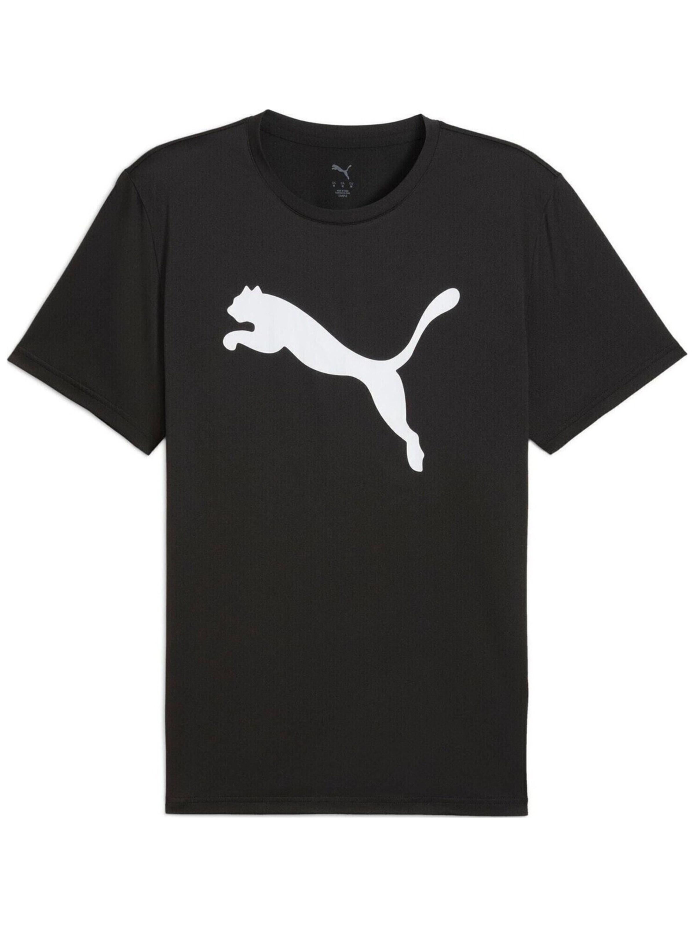 PUMA Shirt 'Puma M Tad Essentials Solid Cat Tee'‌‌‌‌‌‌‌‌‌‌ in Schwarz: Vorderseite