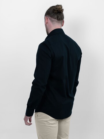 Vercate Slim Fit Businesshemd 'No. 3' in Schwarz