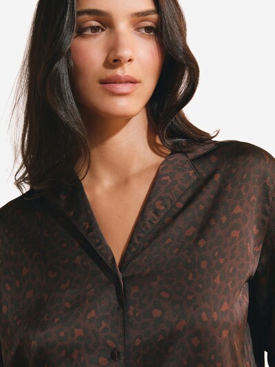ETAM Schlafshirt 'Artlight' in XS in dunkelbraun / orange / schwarz, Produktansicht