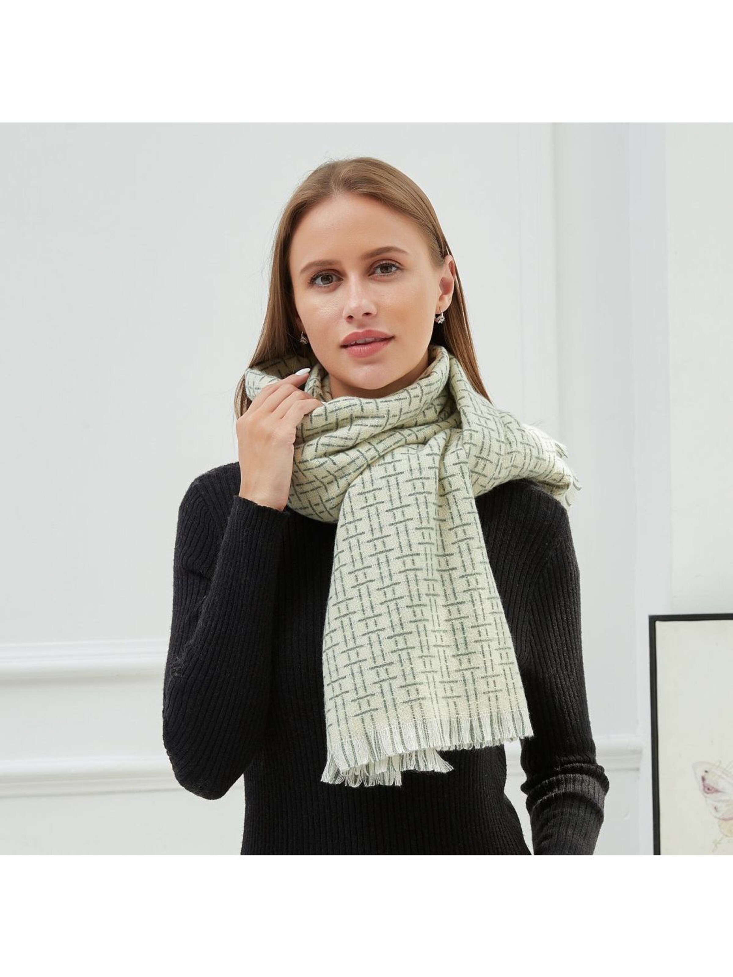 alberto cabale Scarf 'SERENA' in White