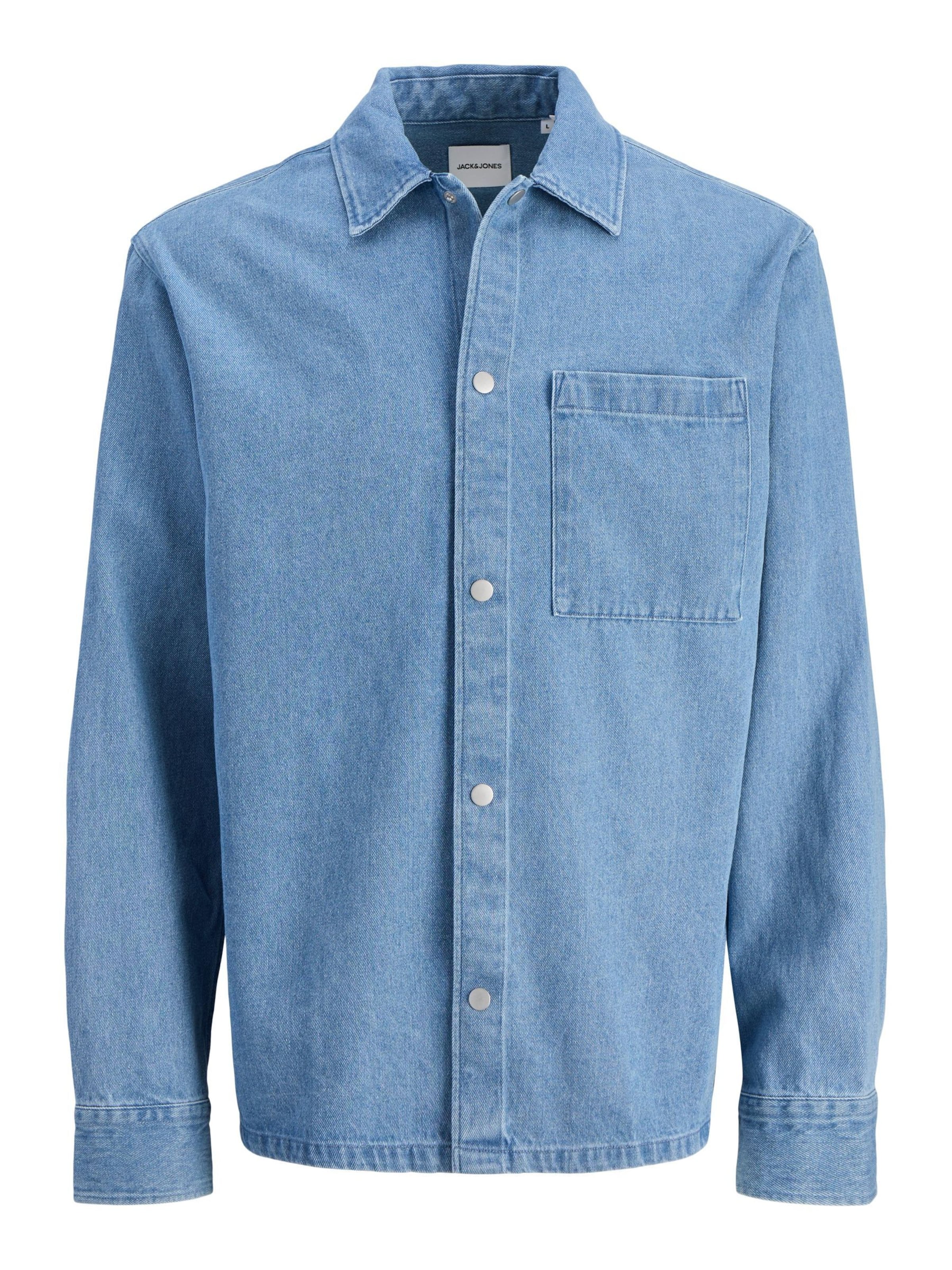 JACK & JONES - Ajuste confortable Camisa en azul: frente