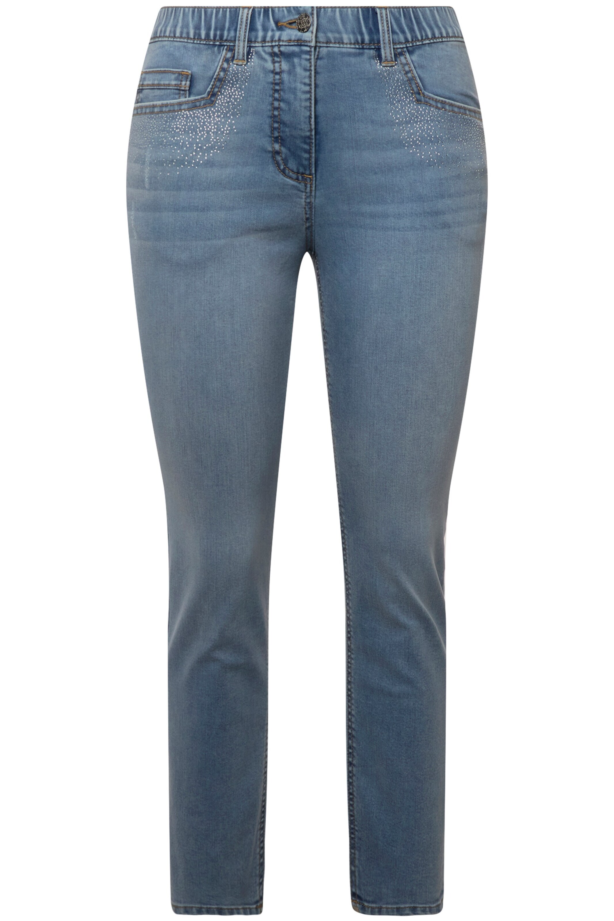 Ulla Popken Regular Jeans in Blauw: voorkant