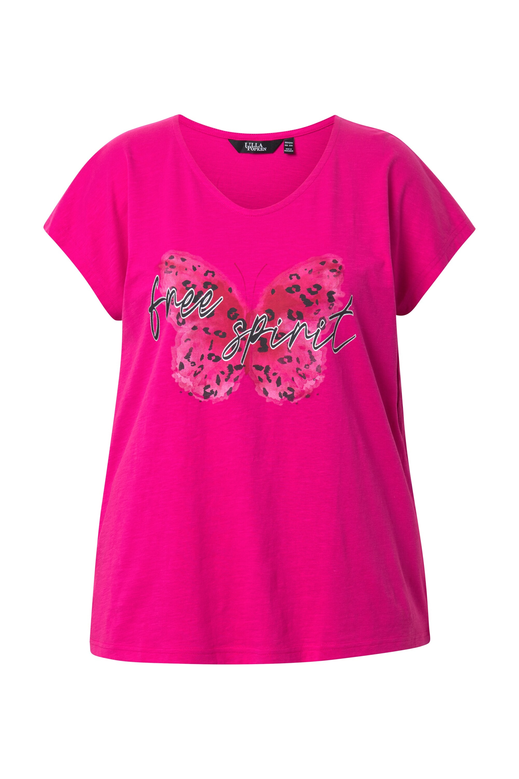 T-shirt Ulla Popken en rose : devant
