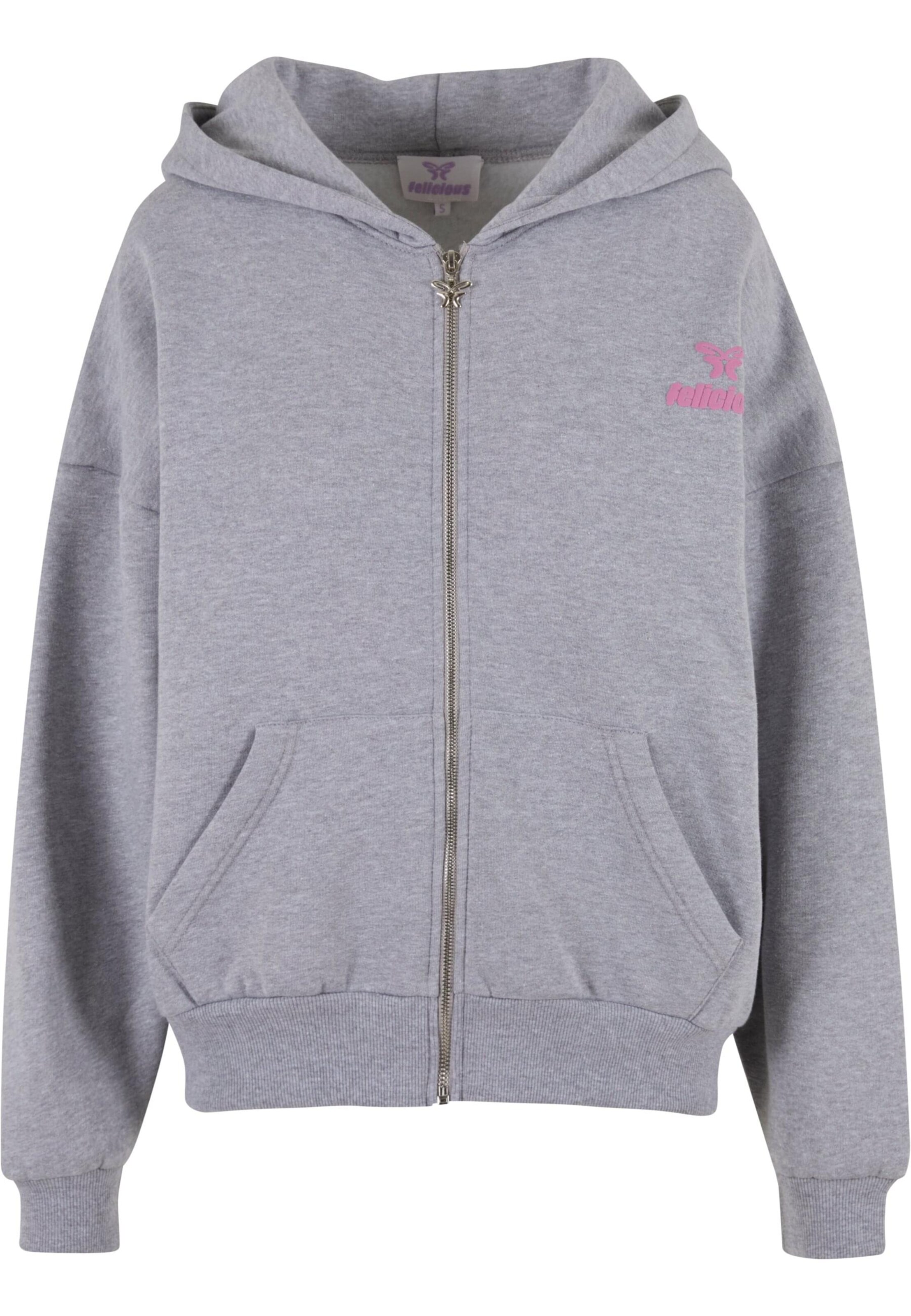 Veste de survêtement Felicious en gris : devant