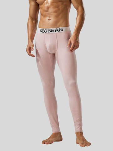 SEOBEAN Long Johns 'Classic Solid Long John Home Long Pant' in Pink: front