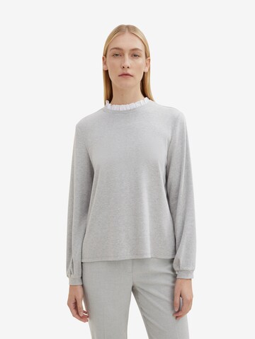 TOM TAILOR Sweatshirt in Grey: front