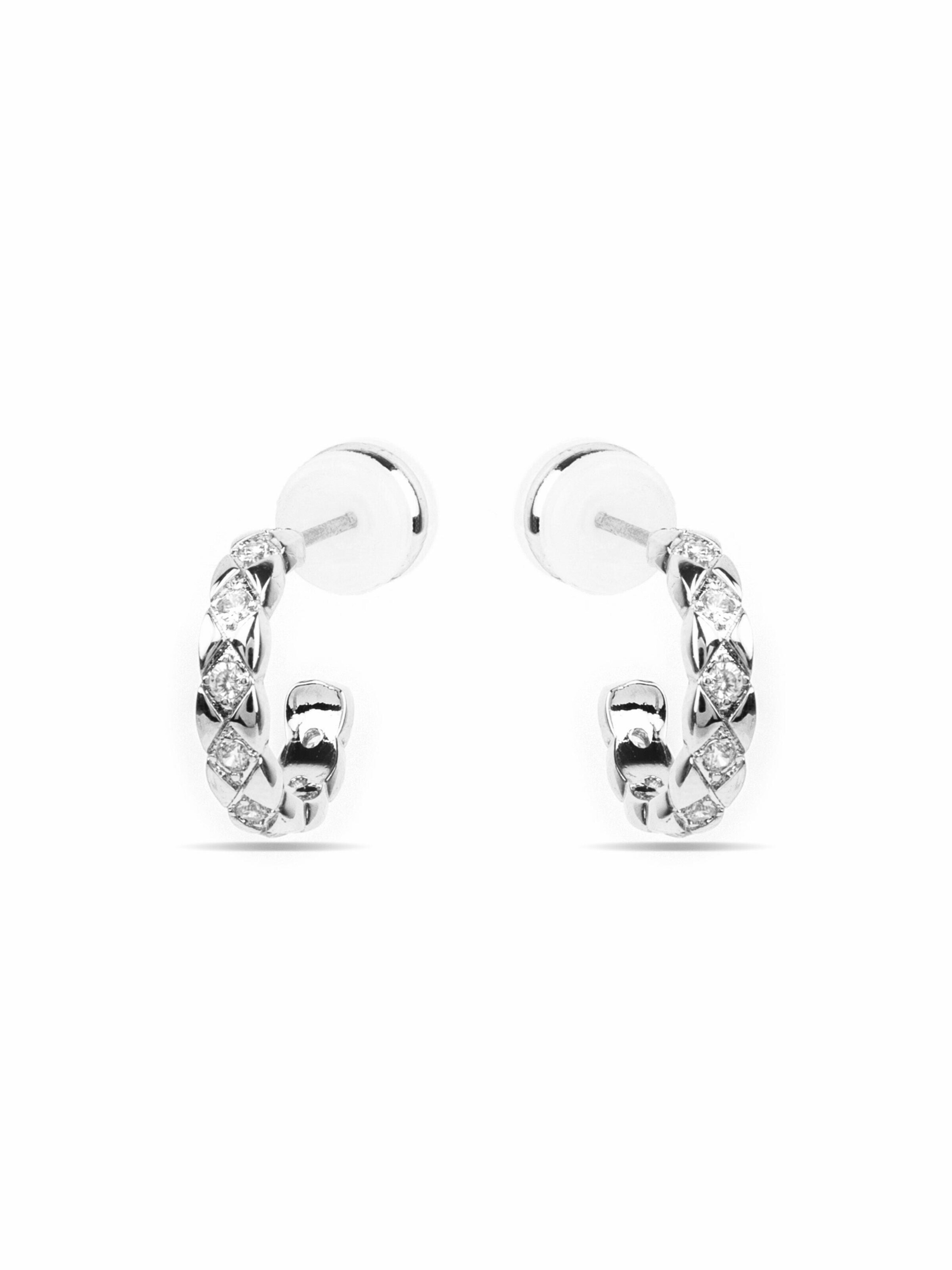 Luxenter Earrings 'Efla' in Silver: front